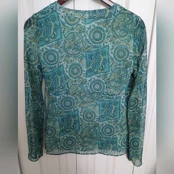 Ann Taylor Loft Floral Long Sleeve Blouse - Picture 10 of 13